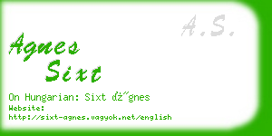 agnes sixt business card